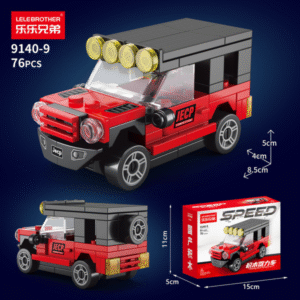 Red Jeep Pull Back Brick Cruiser