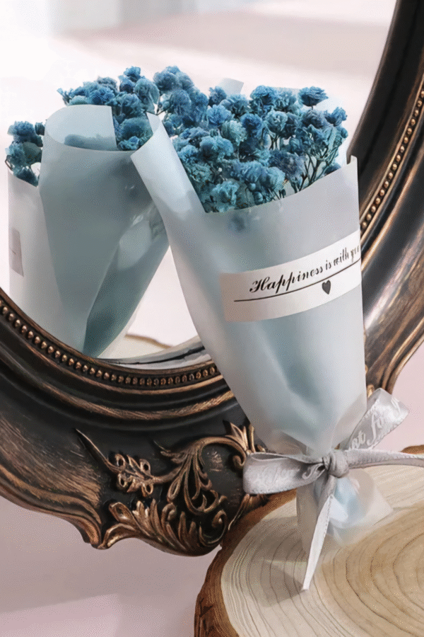 Blue Breeze (Sky Blue with Blue Dried Flower Bouquet)