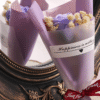 Lilac Sunset (Lilac with Yellow Dried Flower Bouquet)
