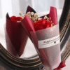 Scarlet Passion (Red with Red Dried Flower Bouquet)