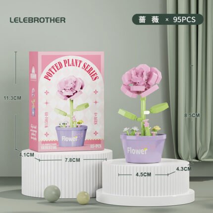Pink Rose Lego